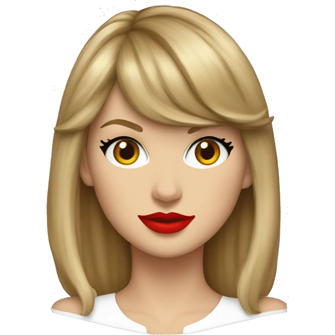 Taylor Swift with a red era outfit emoji