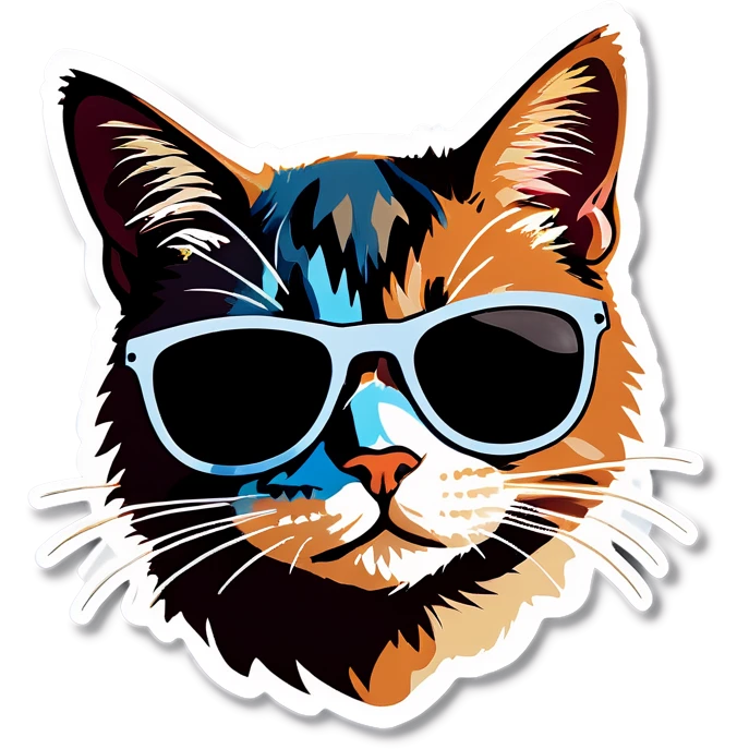 Cat with sunglasses emoji