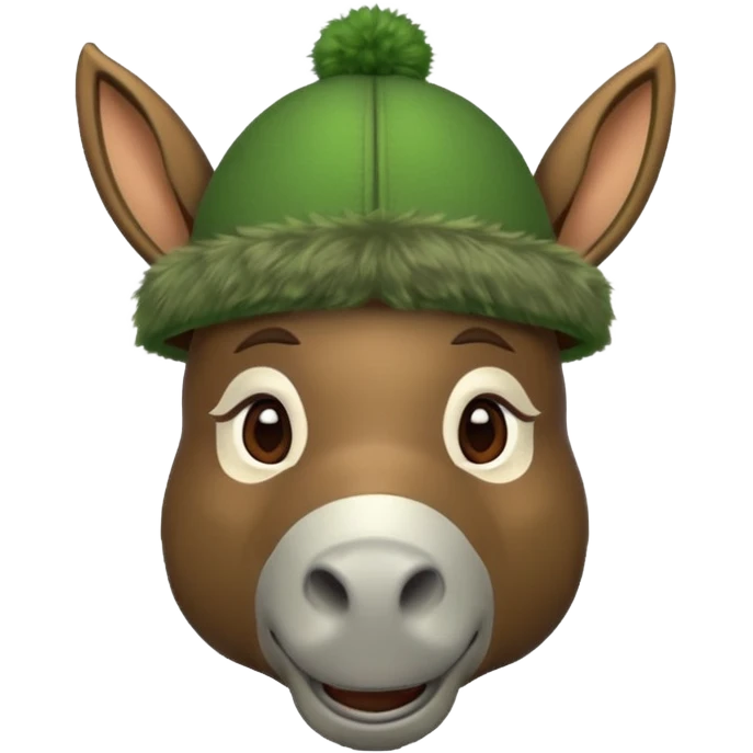 donkey with green hat emoji