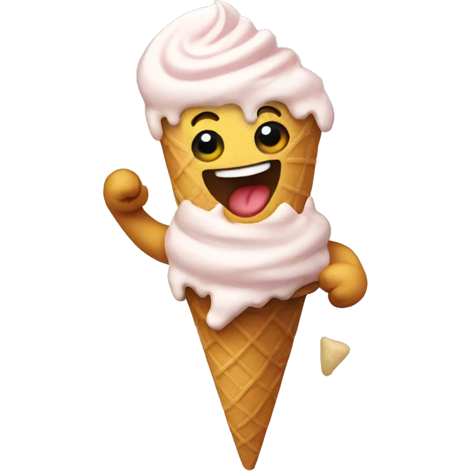 Ice cream dancing emoji