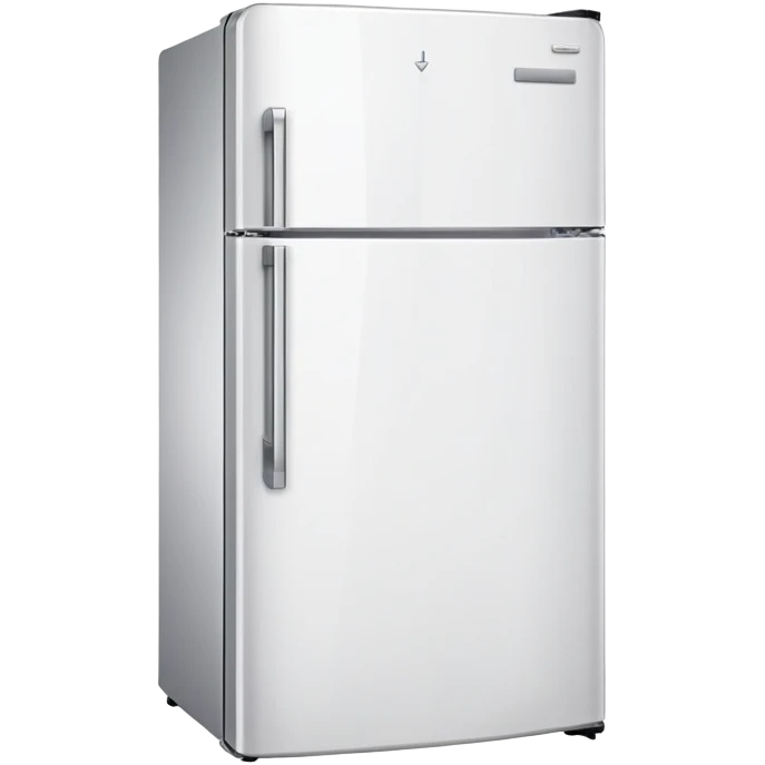 modern white fridge angled view emoji