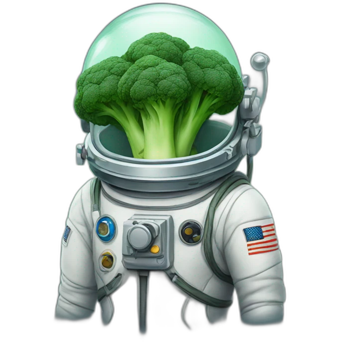Astronaut broccoli emoji