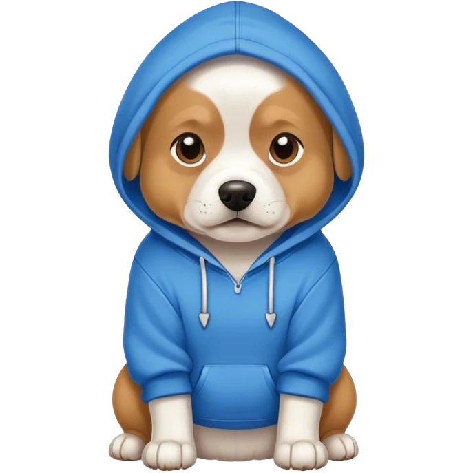 Dog wearing hoodie  emoji