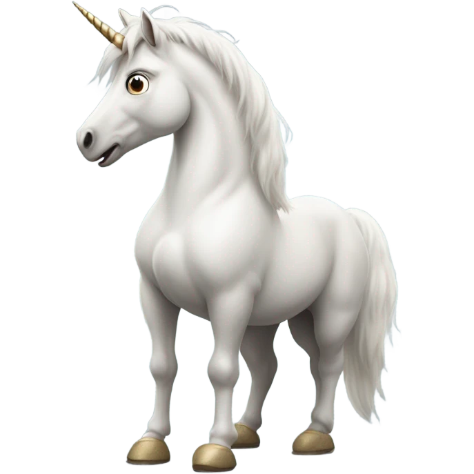 A unicorn taking poop emoji