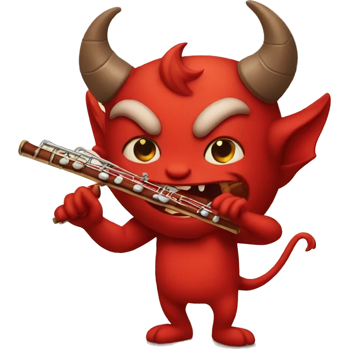 devil playing flute emoji