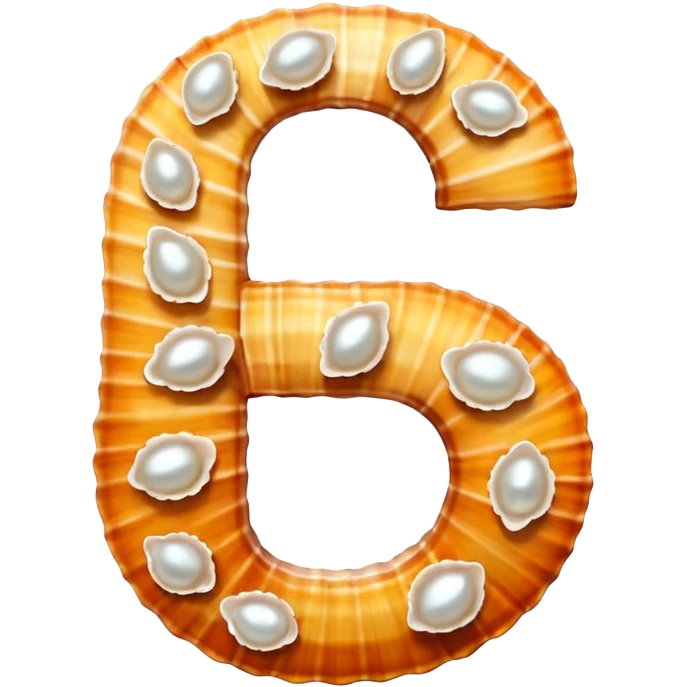 Number 5 is made of shells emoji