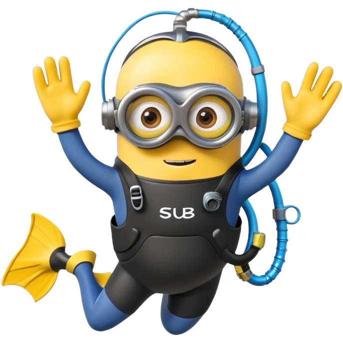 Scuba diving minion emoji