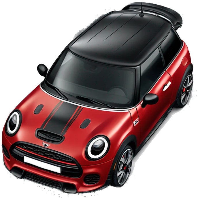 Red mini cooper John Cooper works edition  emoji