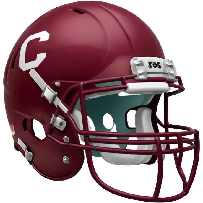 College football player helmet in maroon color emoji