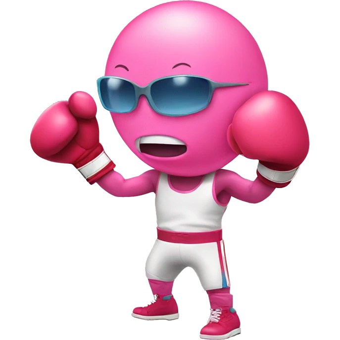 Bubblegum wearing boxing gloves emoji