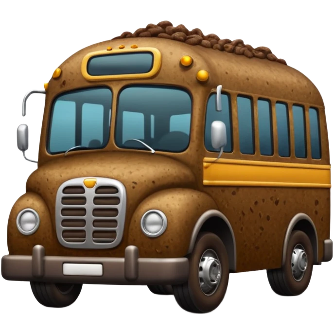 Bus made of poop emoji