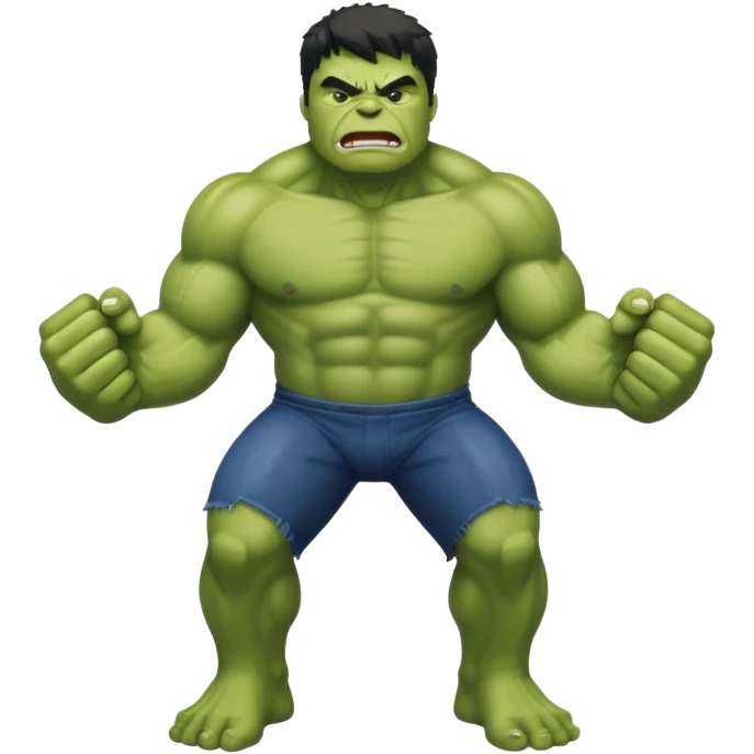 Hulk showing power emoji