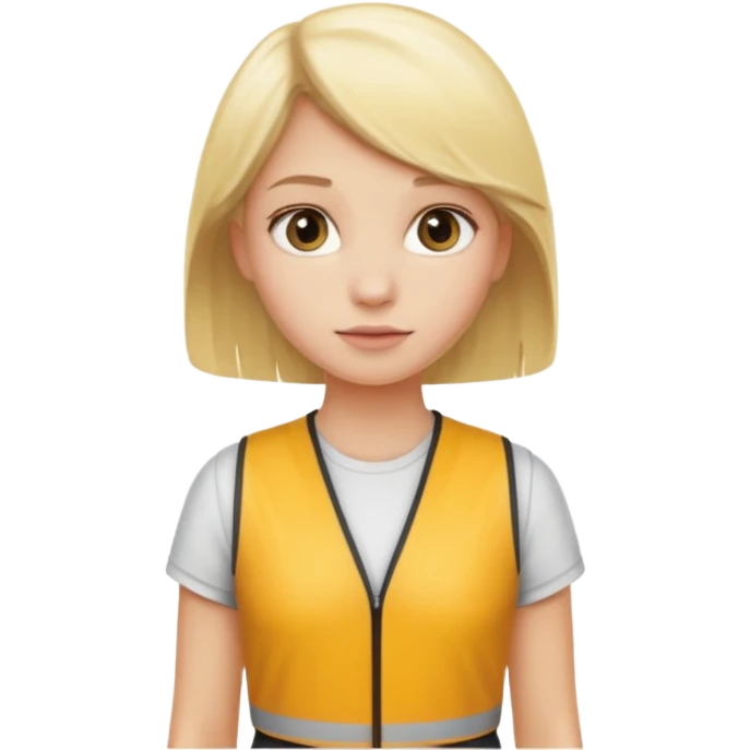 generate an emoji a blond girl next to a road kerb emoji