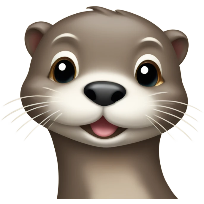 cute hand-drawn otter thumbs up, face only emoji