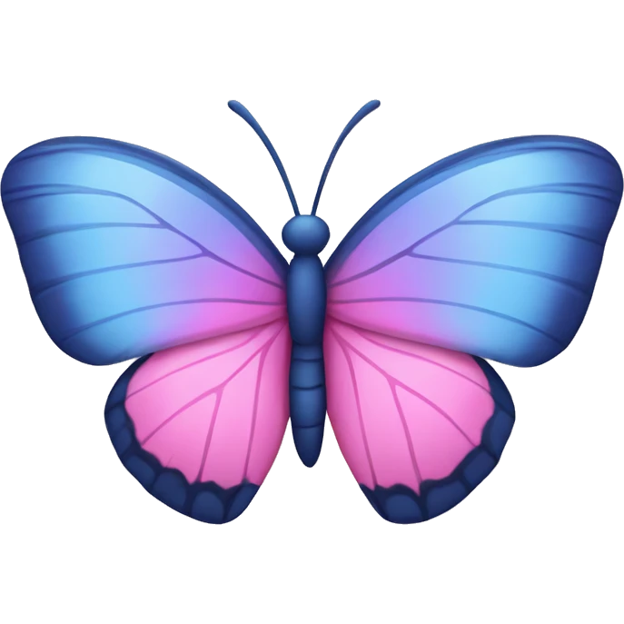 Pink and blue butterfly emoji
