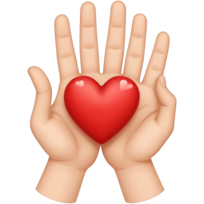 Hand heart emoji