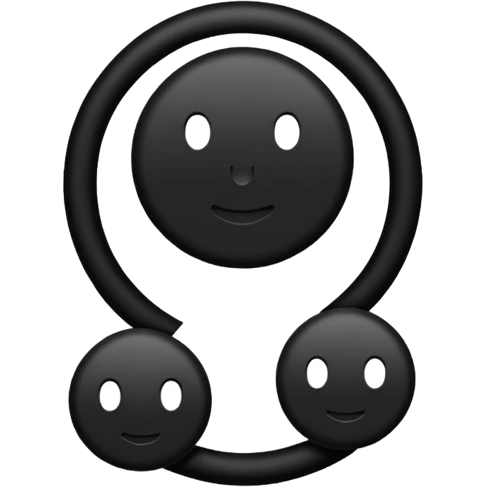 Make to round circles and one long line emoji