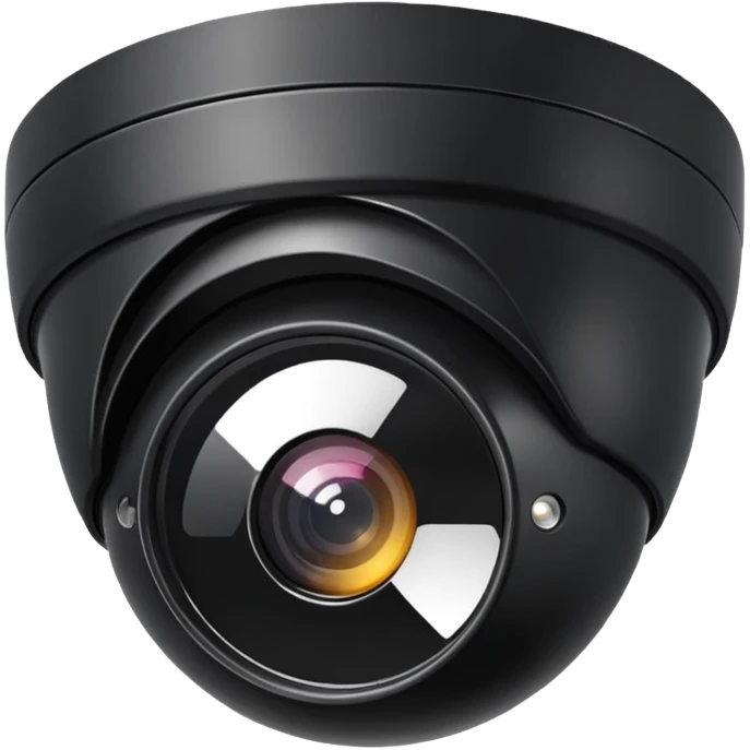Dome cctv camera in black  emoji