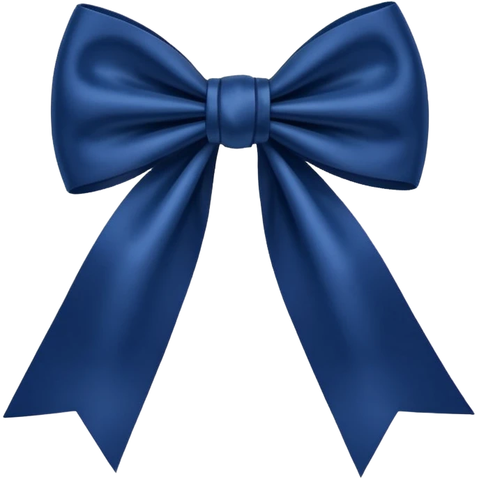 Navy blue bow emoji