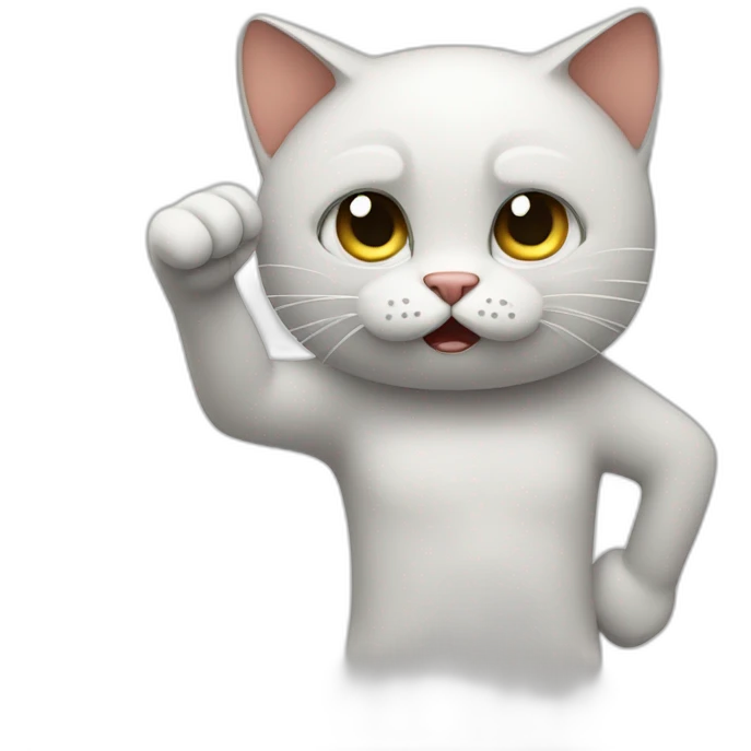 cat doing thumbs down emoji
