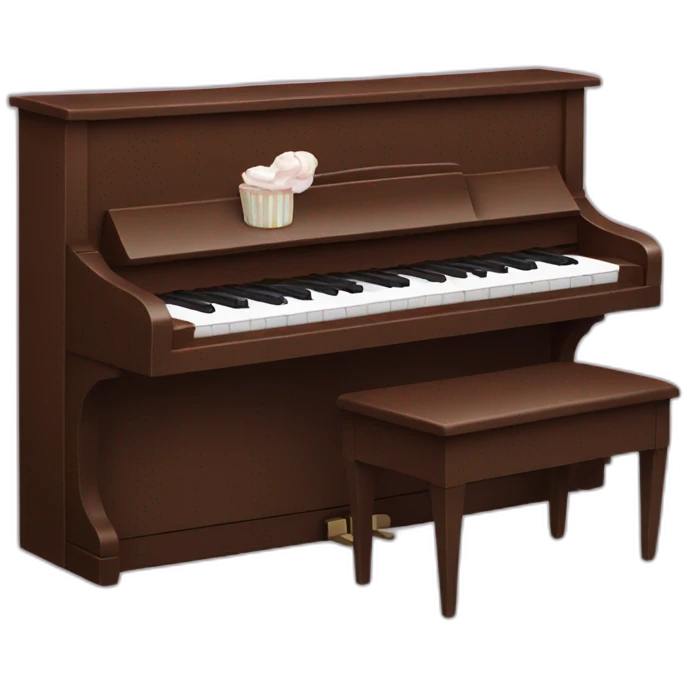 Piano playing chocolate eater emoji