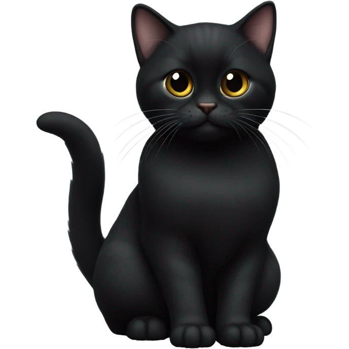 Black munchkin cat emoji