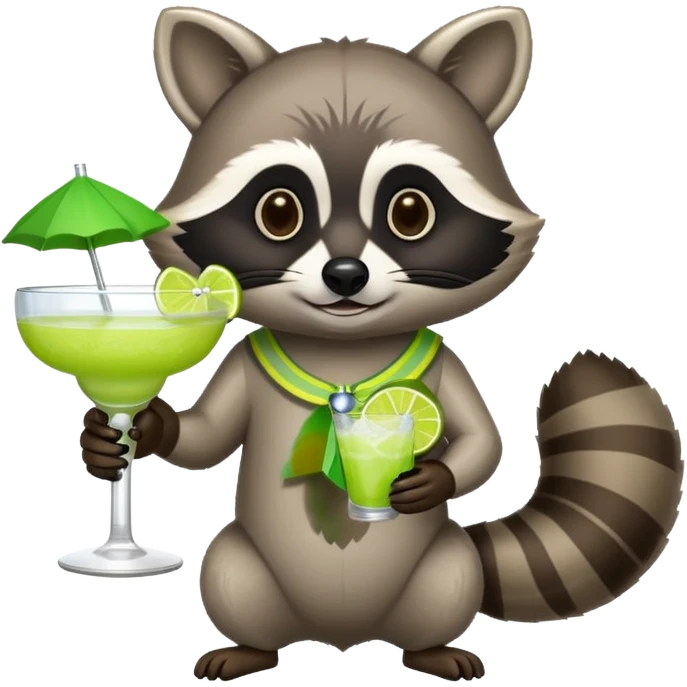 racoon having margarita emoji