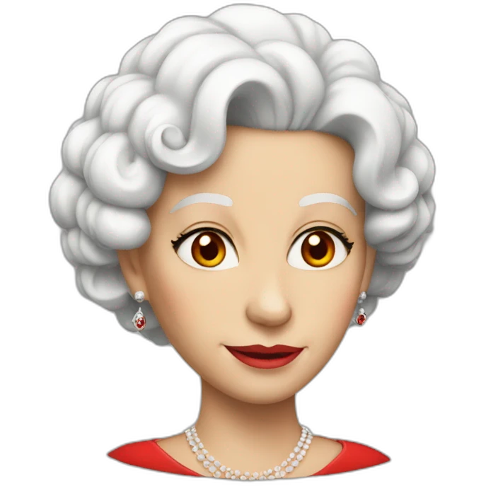 The queen with red eyes emoji