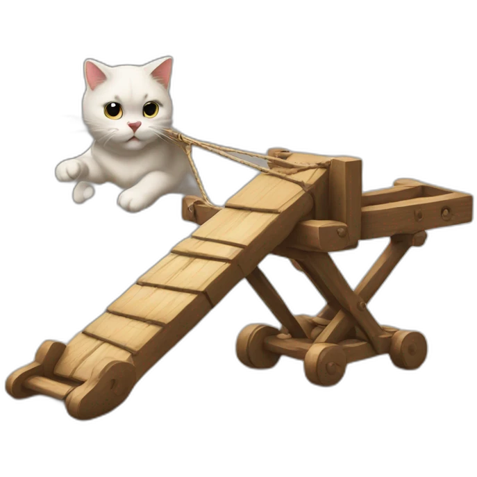 catapult a cat emoji