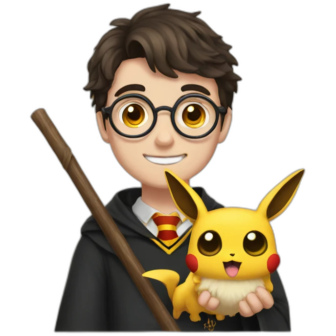 Harry Potter with Pokémon emoji