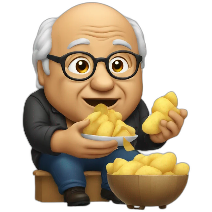 danny devito eating potatoes emoji