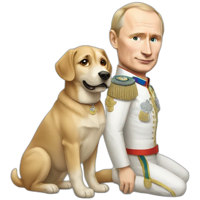 Putin with a dog emoji
