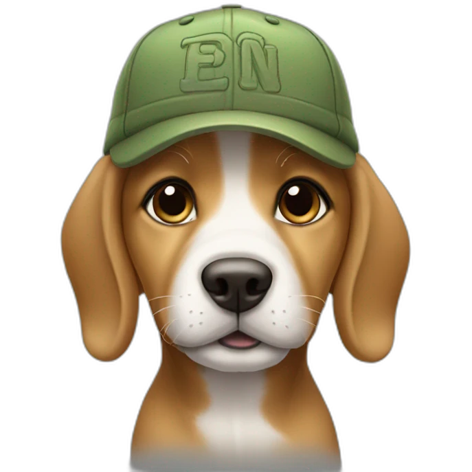 Puppies wearing cap emoji