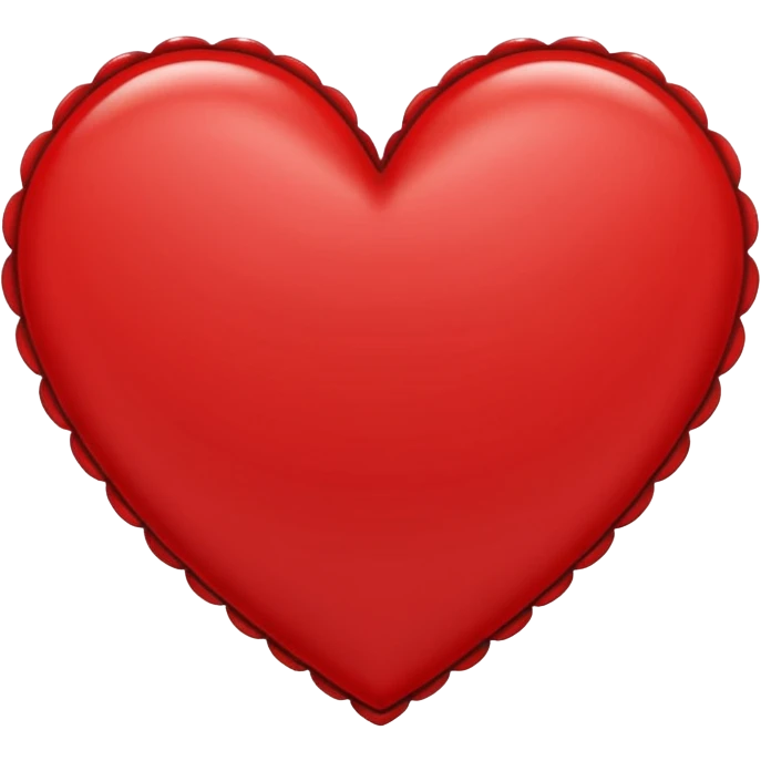 heart with a scalloped double outline emoji