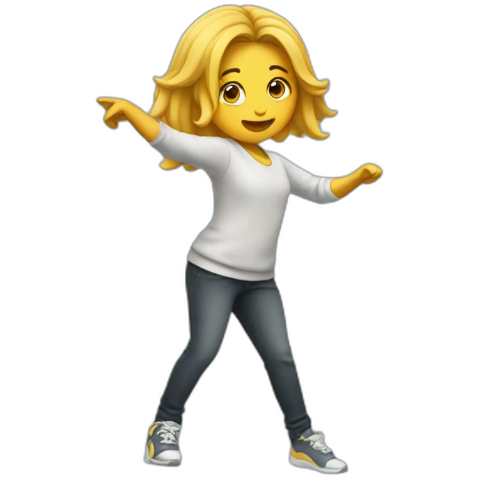 Fille qui dab emoji