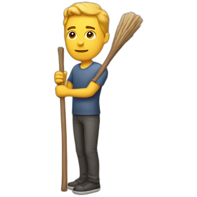 man with stick emoji