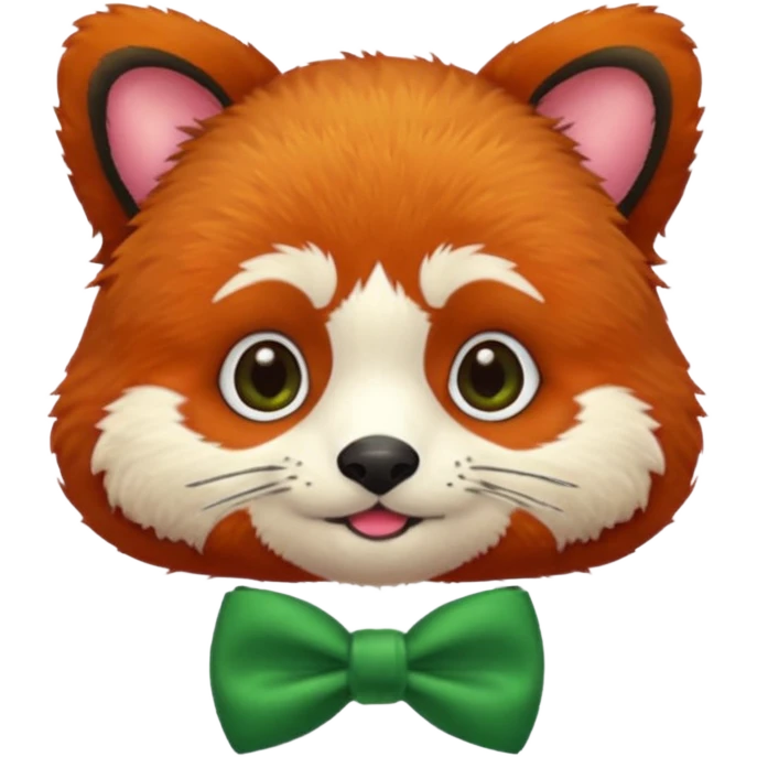 red panda with green bow tie emoji