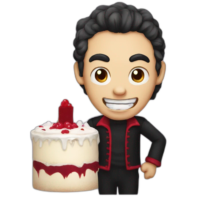 Cake vampire emoji