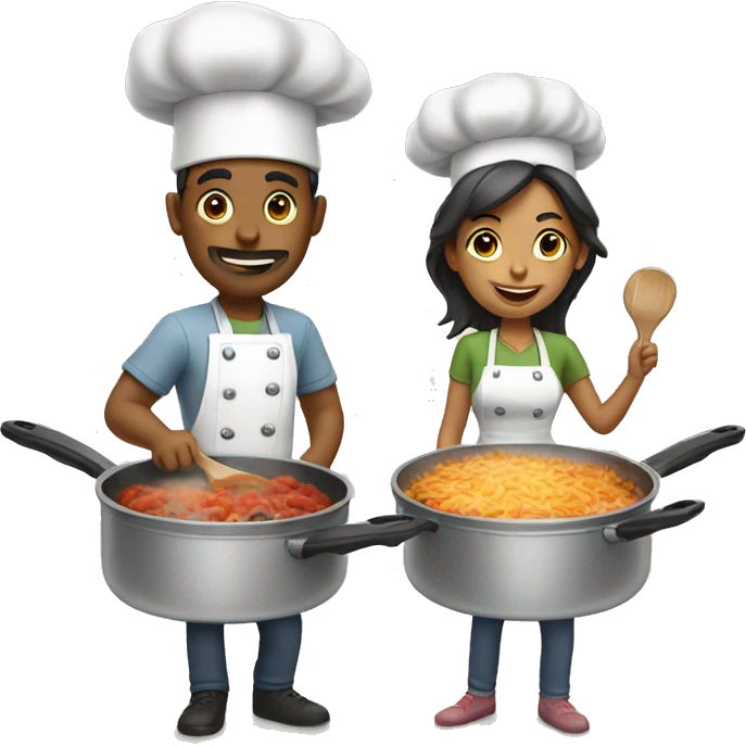 COUPLE COOKING FOO emoji