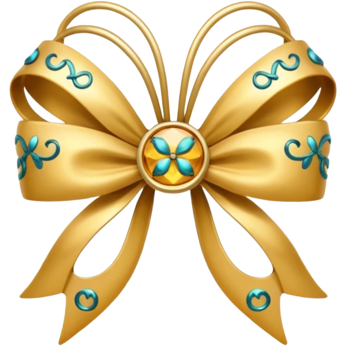 bow hair ornament in horoscope style emoji