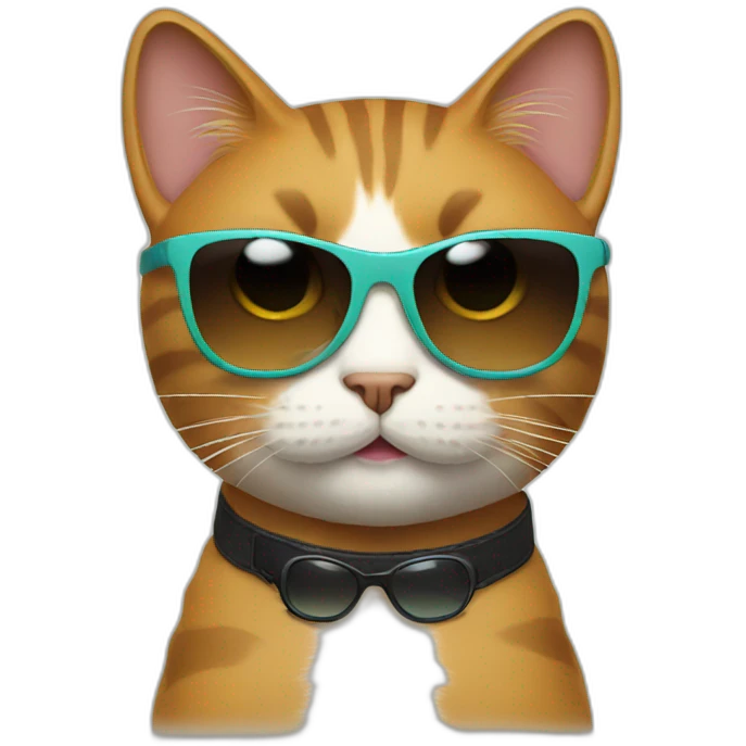Cat with sunglasses emoji