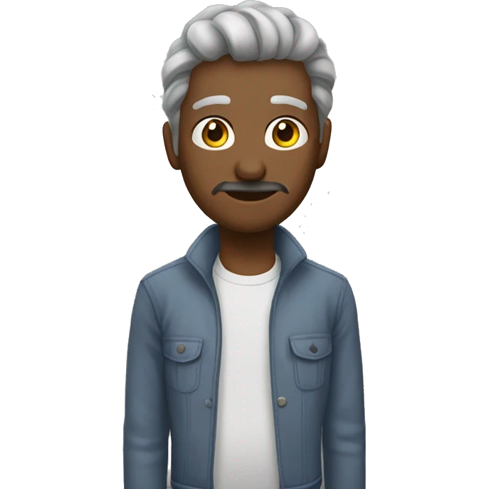 не выспавшийся грустный офисный работник  emoji