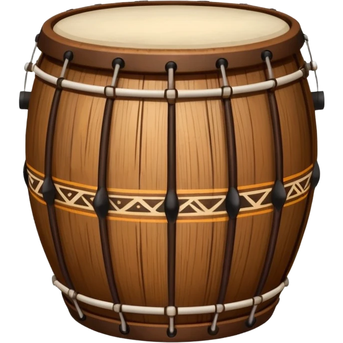 tribal drum with decorative patterns emoji emoji