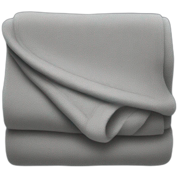 A gray folded blanket emoji