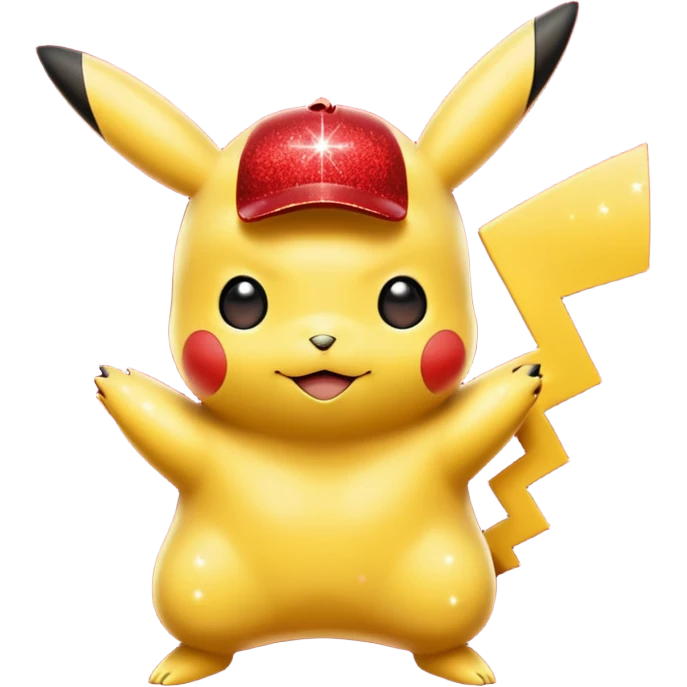 red glitter pikachu emoji