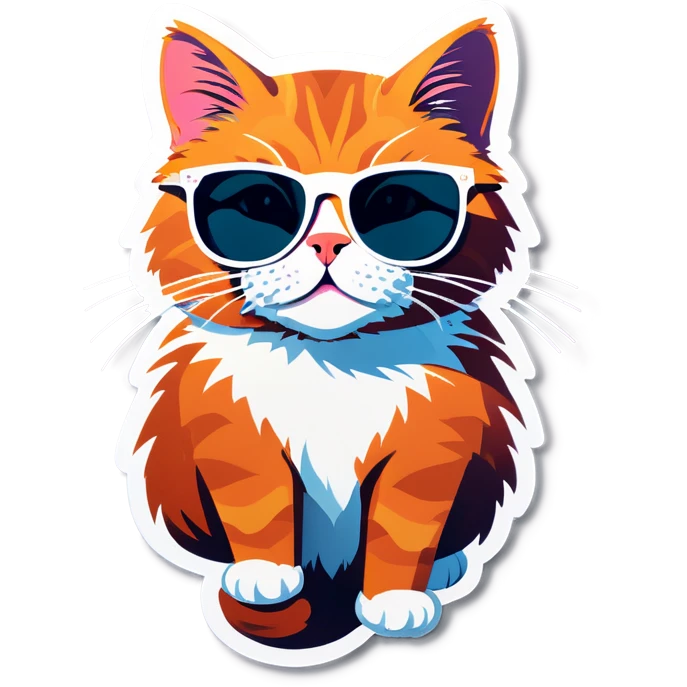 Cat with sunglasses emoji