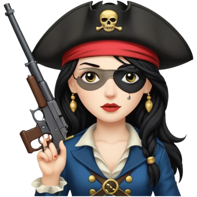 Lady Pirate With Gun. emoji