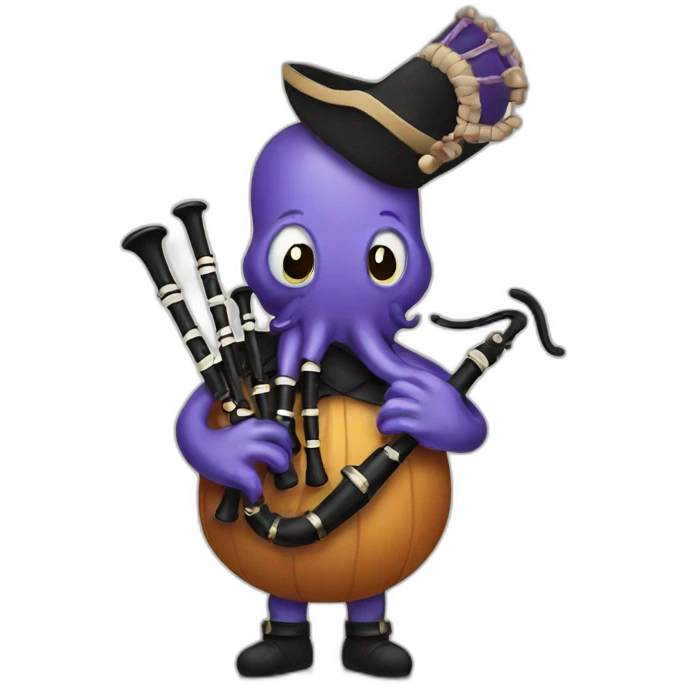 octopus playing a bagpipe emoji