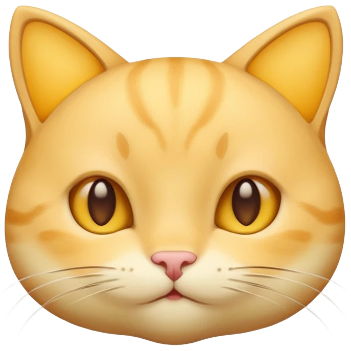 Cute cheese cat's face (little cheeks, not much hair) emoji