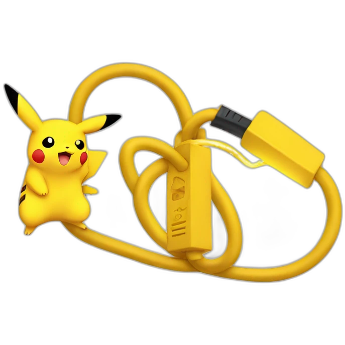 pikachu lighting cable emoji